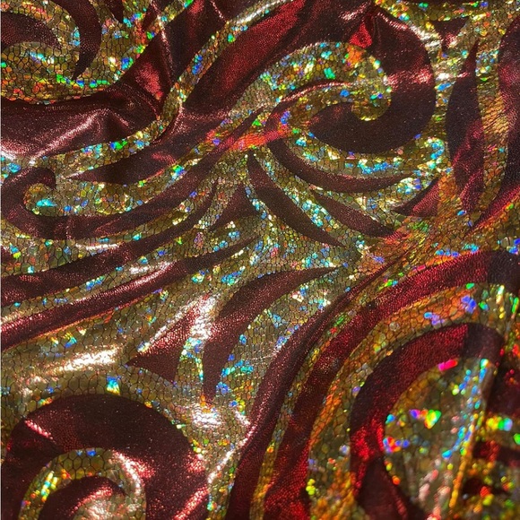 New 1OAK Swirl Holo Split Goddess Maxi Skirt - Small - Picture 3 of 4